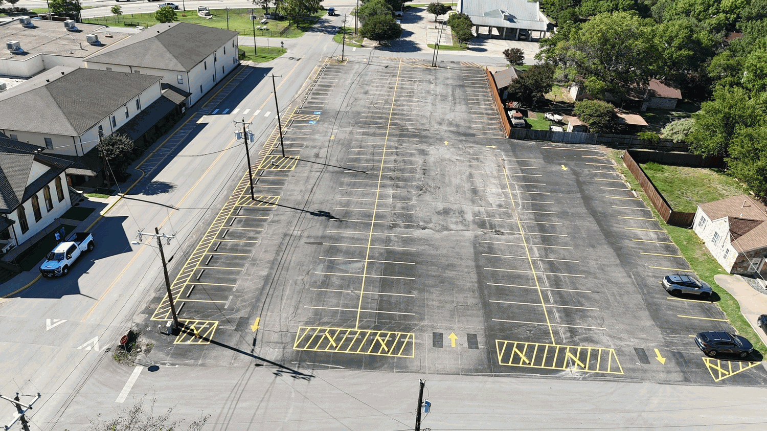 Accurate and professional striping for parking lots of all sizes with an emphasis on safety.